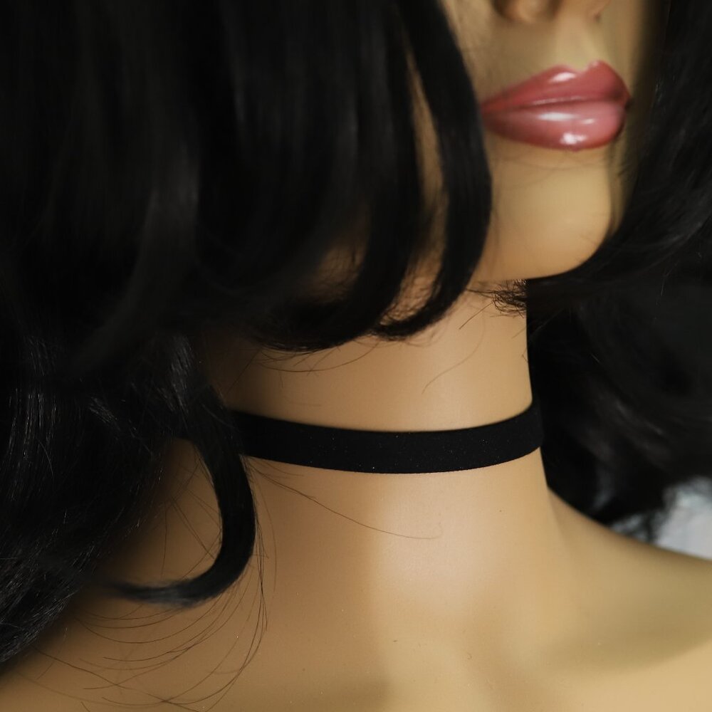 Black Choker Adjustable 12.5' - 15' inch Classic Trendy Choker  #2